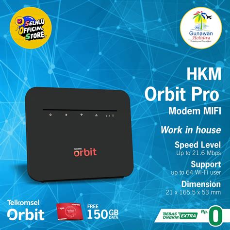 Telkomsel Orbit Pro Free 150gb 4g Modem Wifi Router Shopee Indonesia
