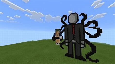 Slender Man Pixel Art Minecraft Amino