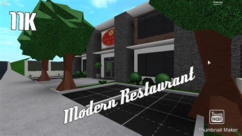 Welcome To Bloxburg Modern Restaurant Speed Build Youtube Otosection