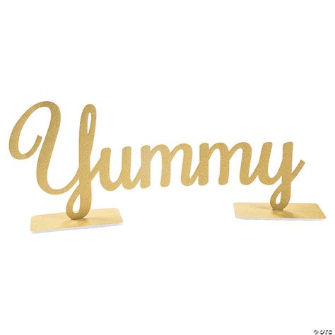 Yummy Cutout Gold Glitter Sign Discontinued