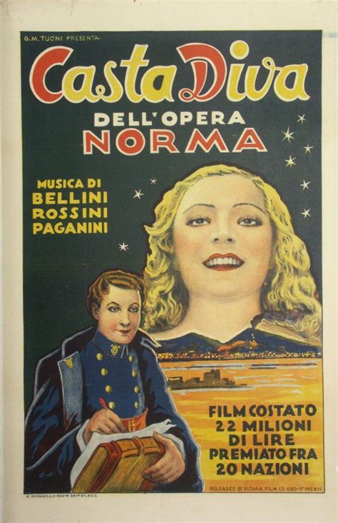 56 Original 1920s Italian Opera Norma Movie Poster Nov 30 2008