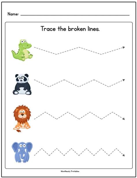 Printable Tracing Lines Worksheets Tribobot X Mom Nessly Preschool