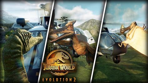 All New Attack Animations Flying Reptiles Vs Helicopters In Jurassic