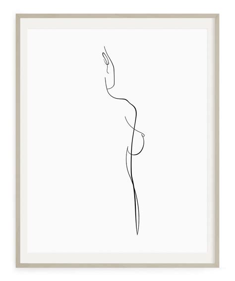 Woman Outline No1 Printable Wall Art Infinite Noon