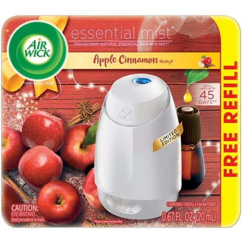 Air Wick Essential Mist Starter Kit Diffuser Refill Apple Cinnamon