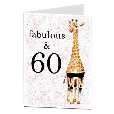 Your birthday is worth cherishing because friends like you are rare. 60th Birthday Card Fabulous & 60 For Women Sister Mum ...