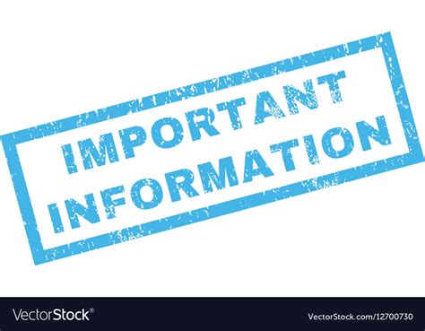 Important Information Rubber Stamp Royalty Free Vector Image