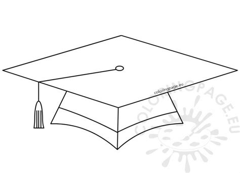 Graduation Cap large template – Coloring Page