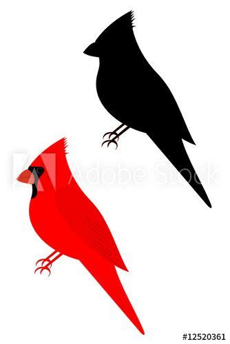 Set Of Two Cardinal Birds Bird Silhouette Art Cardinal Birds Bird