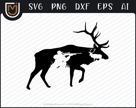 Cool Elk Hunting Svg Hunter Elk Deer Svg Elk Hunter Svg Etsy
