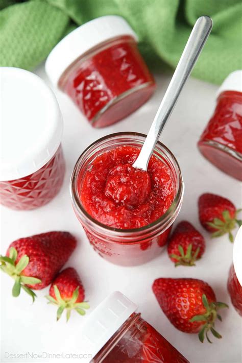 Low Sugar Strawberry Freezer Jam Video Dessert Now Dinner Later