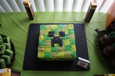 Minecraft Birthday Fondant Creeper Birthday Cake Minecraft
