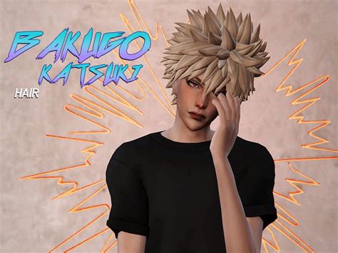 Bnha Bakugō Hair Drosims On Patreon Sims 4 Anime Sims 4 Sims 4