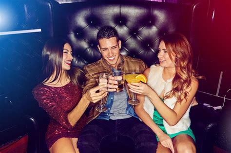 Premium Photo Party Toast And People Celebrating At A Nightclub Being