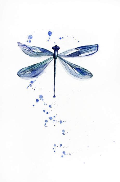 Original Watercolor Painting Dragonfly Watercolour Art This Is