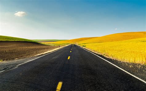 Looking for the best wallpapers? Yellow Field Road 4K Wallpaper | HD Wallpaper Background
