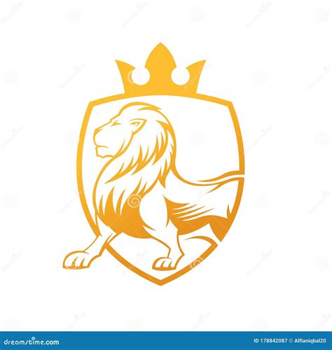 Lion Logo Vector Design Illustrator Vintage Luxury Lion Head Logo