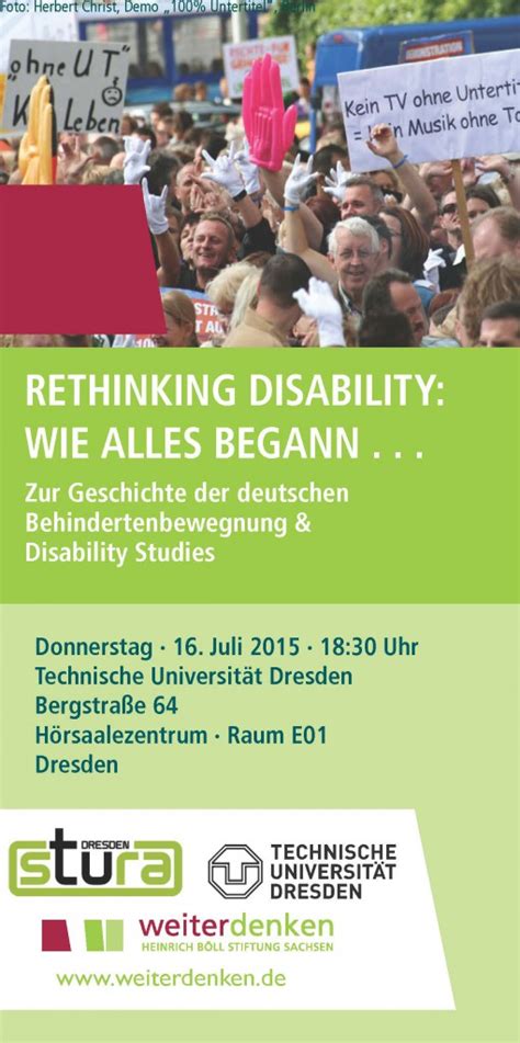 Vortrag And Diskussion Mit Prof Swantje Köbsell Rethinking Disability