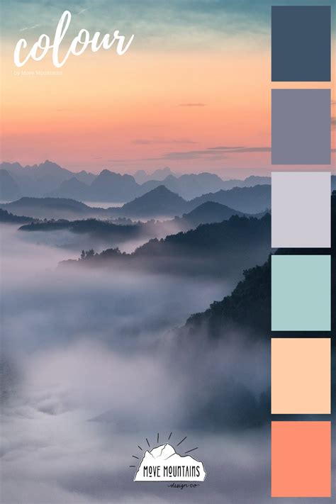 Nature Colour Palette Foggy Mountain Layers In 2020 Nature Color