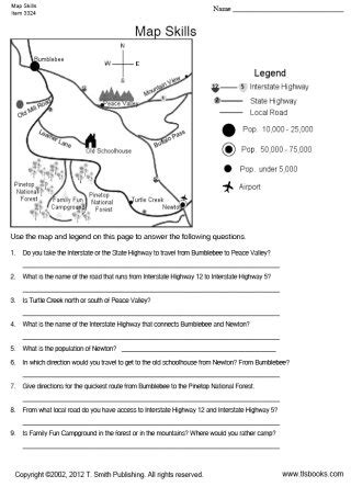 Fourth grade social studies focuses on the local state's history. 16 Best Images of Using A Map Key Worksheets - 4th Grade Map Skills Printable Worksheets, Map ...