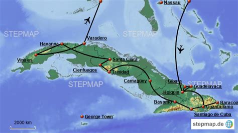 Stepmap Rundreise Kuba Landkarte F R Kuba