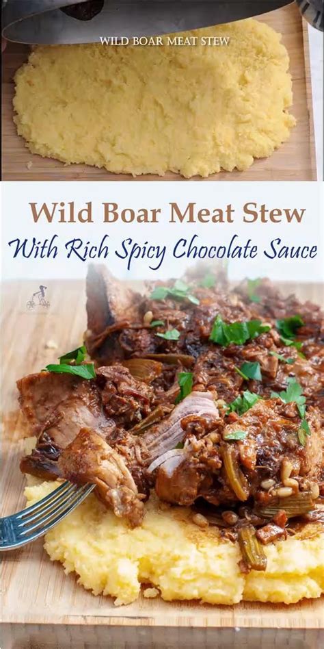 Wild Boar Meat Stew With Rich Spicy Chocolate Sauce Video Pork