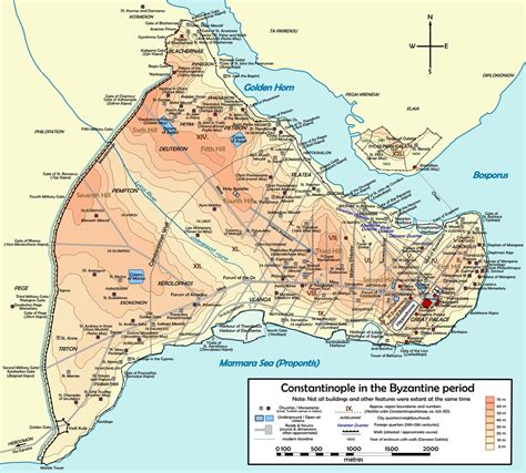 Maps Of Constantinople Of The Ninth Century Seiberteck The