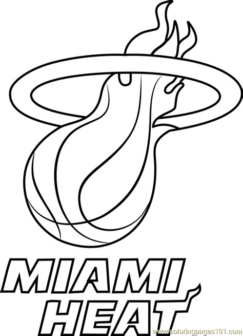 Miami Heat Logo Coloring Page Coloring Pages