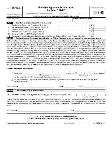 Downloadable Form 8879 Irs E File Signature Authorization 2014 Tax