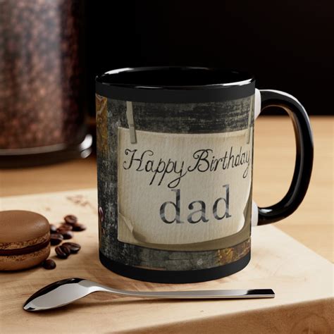 Dad Happy Birthday Coffee Mug 11oz Etsy Uk