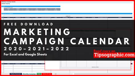 Zagrun created a marketing calendar template to help get you started in your planning for the year. Marketing Campaign Calendar Template for Excel, Free ...