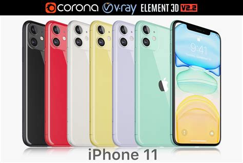 3d Model Smartphone Apple Iphone 11 All Colors Cgtrader