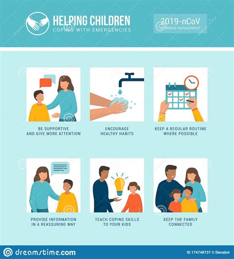 Helping Kids Coping With Stress During Emergencies Stock Vector