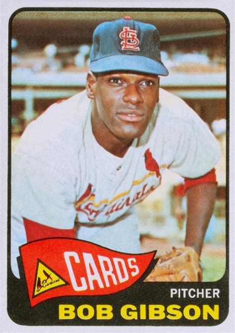 1965 Bob Gibson Topps 320 Baseball Card Print Vintage Etsy Baseball