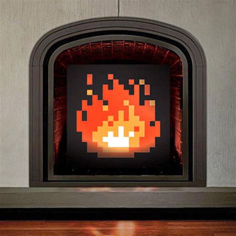 8 Bit Fireplace Decoration Fireplace Art Fireplace Decor Fireplace