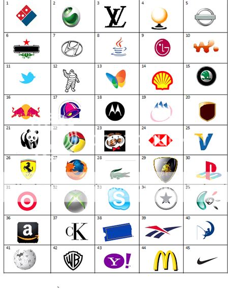 Free Printable Guess The Logo Game Printable Templates