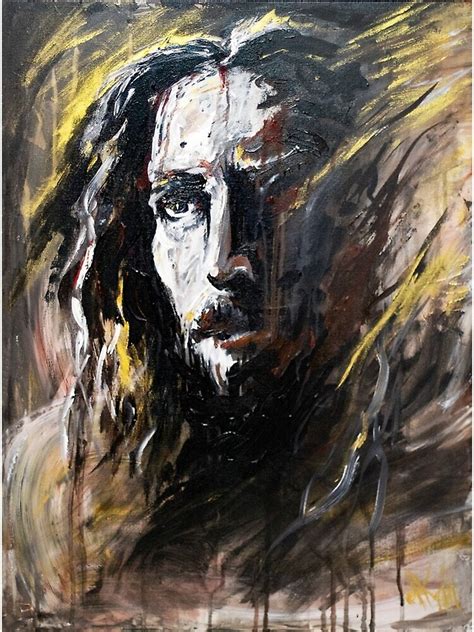 Abstract Jesus Painting Poster For Sale By Connielminton Redbubble