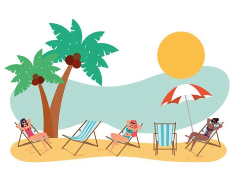 470 beach scene social distance stock illustrations royalty free vector graphics and clip art