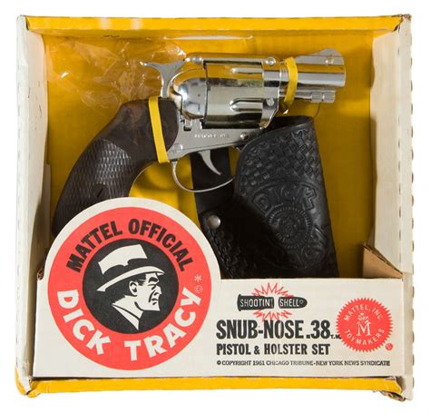 Hakes Mattel Official Dick Tracy Snub Nose 38 Boxed Pistol And
