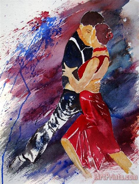 Pol Ledent Dancing Tango Painting Dancing Tango Print For Sale