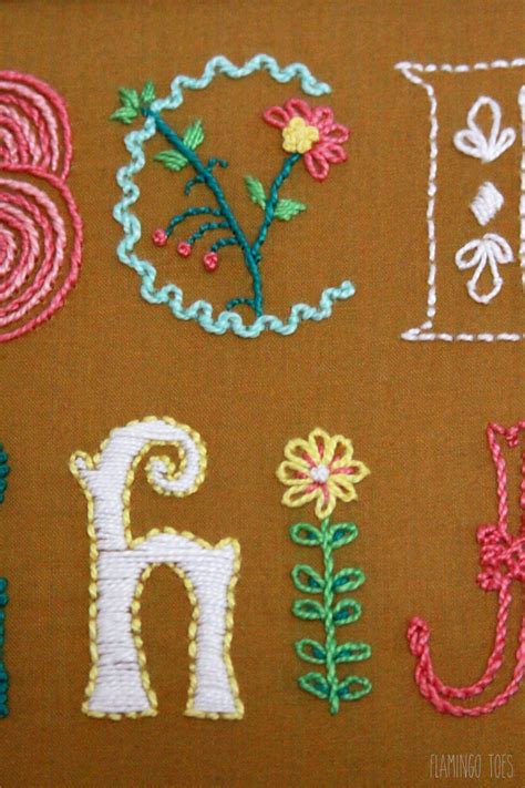Alphabet Embroidery Sampler