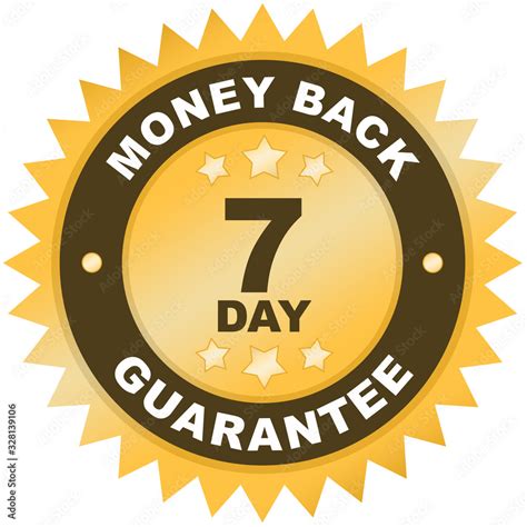 7 Day Money Back Guarantee Product Label Or Badge Or Sticker Image
