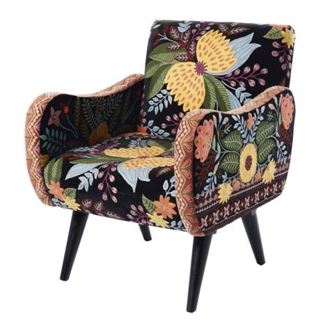 The bronte black velvet armchair will add a retro feel to your living space with it's wingback design modern with a touch of 1960s retro style, the bronte wingback armchair comes in a range of vibrant. Embroidered Black Velvet Armchair in 2020 | Velvet ...