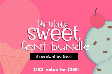 Totally Sweet Font Bundle Sans Serif Fonts Creative Market