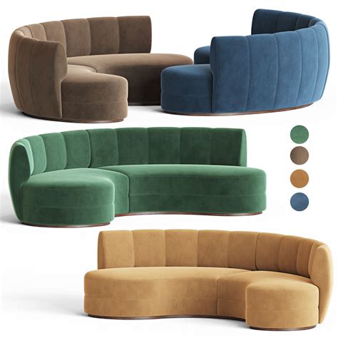 Curved Sofa Modern 3d Warehouse