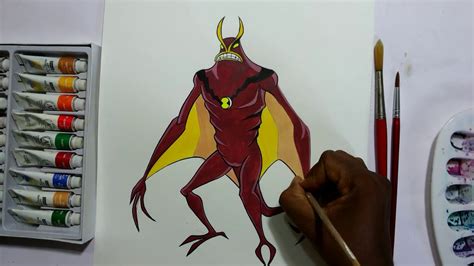 How To Draw Ben 10 Alien Jetray Youtube