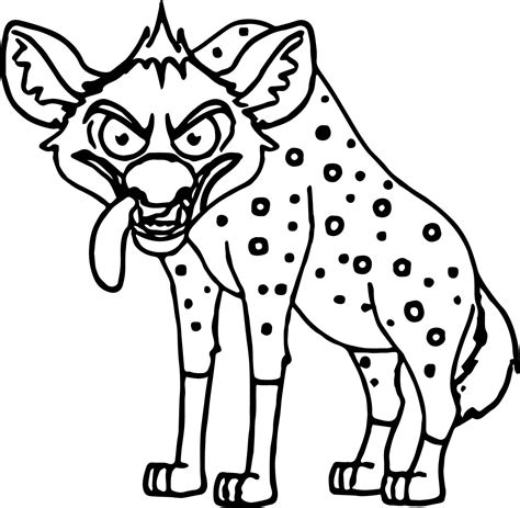 Hyena Coloring Pages Spotted Kids Color Printable Laughing Hyenas