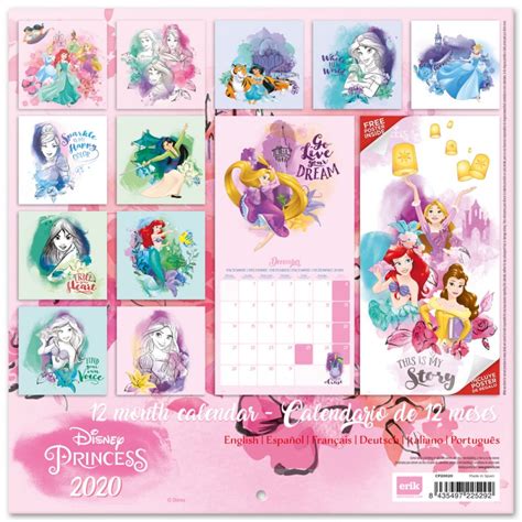 venta de calendario 2020 30x30 disney princess classics