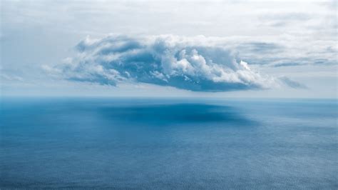 Download Wallpaper 2560x1440 Cloud Horizon Sea Sky Porous