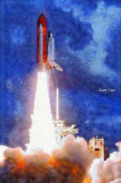 Space Shuttle Pa Painting By Leonardo Digenio Fine Art America